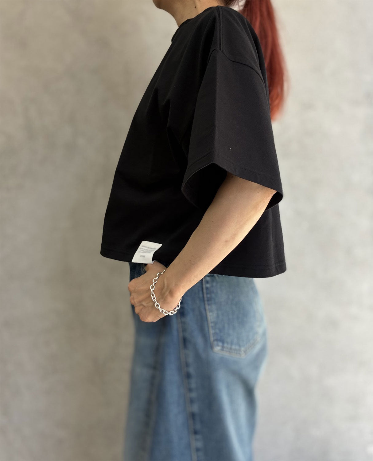 
                  
                    CROPPED SHORT-SLV TEE/BIG FIT(6.5OZ)
                  
                