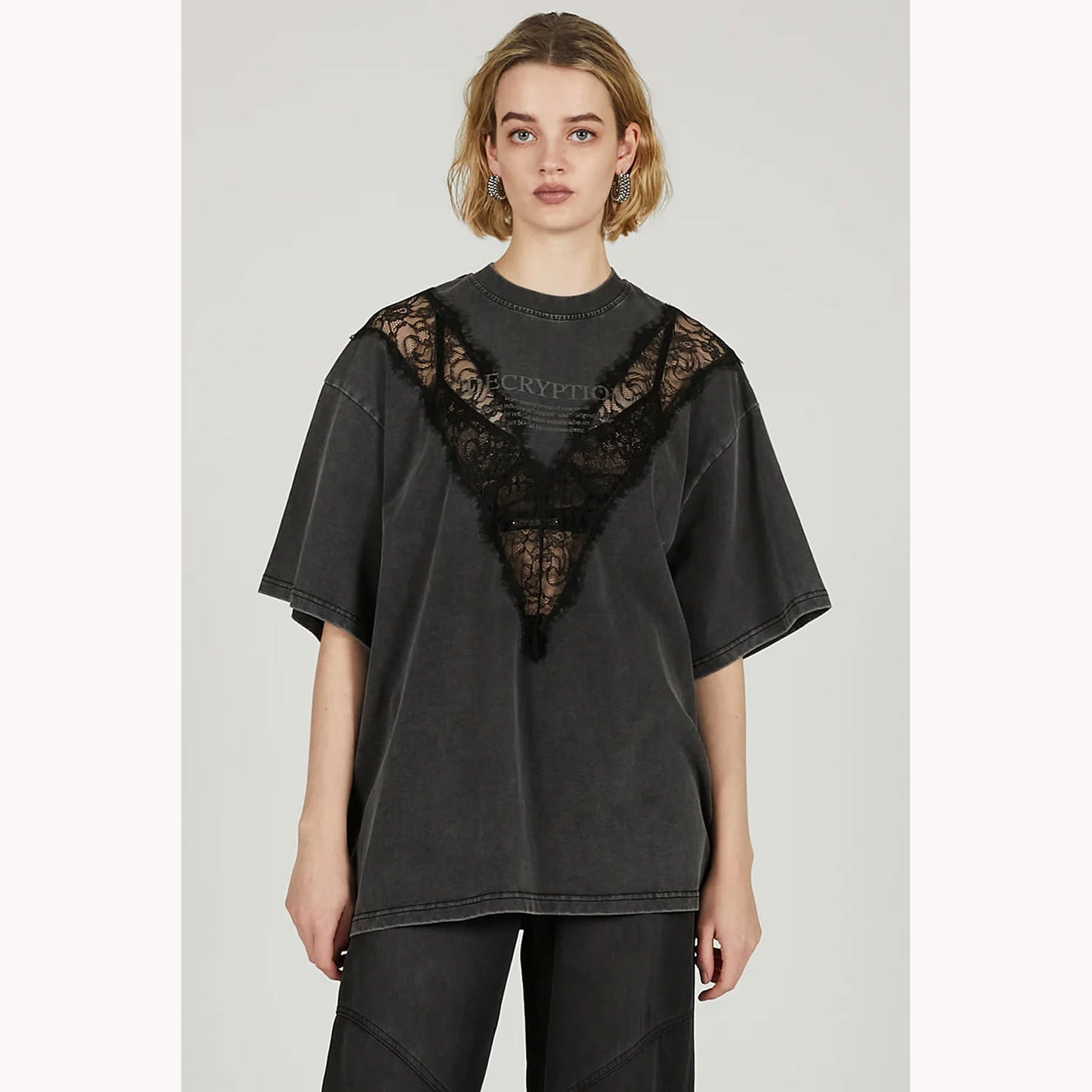 
                  
                    V-Cut Lace Logo Top
                  
                