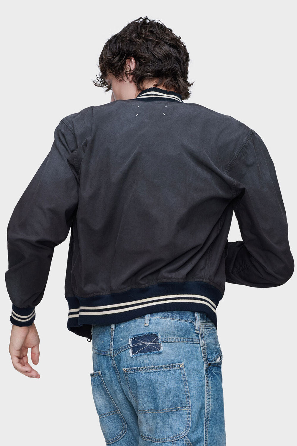 
                  
                    Denim Varsity Caban Jacket
                  
                