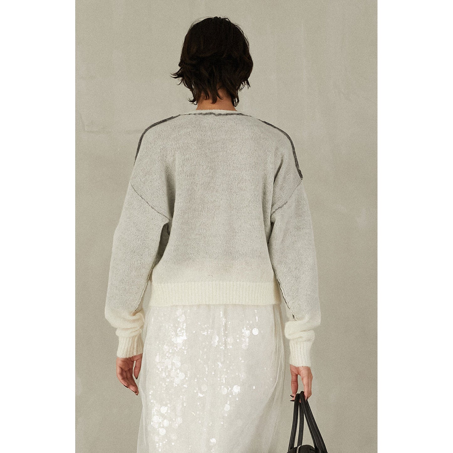 
                  
                    Reversible Mohair Knit -GREY-
                  
                