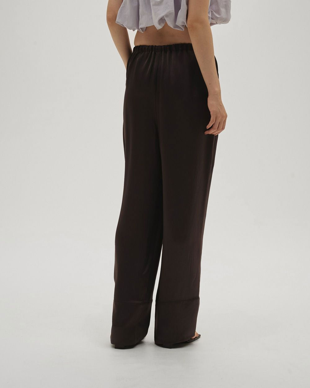 
                  
                    Satin Easy Pants -DARK BROWN-
                  
                