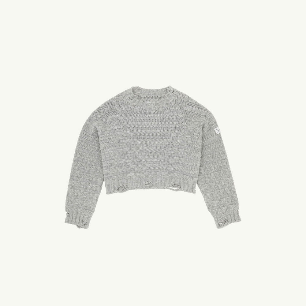 wool jumper -SILVER-