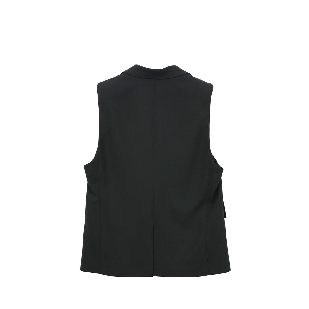
                  
                    DOESKIN SLEEVELESS BLAZER-BLACK-
                  
                