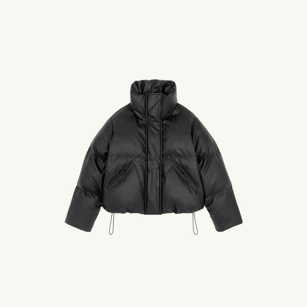 padded jacket -BLACK-