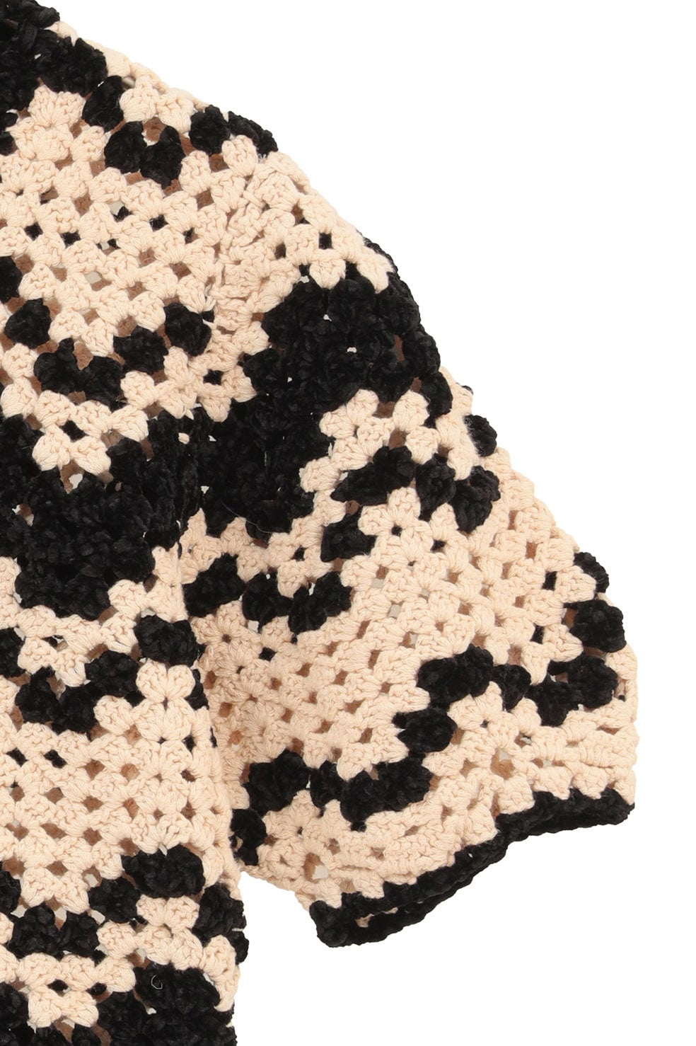 
                  
                    MALL BORDER HAND CROCHET KNIT CARDIGAN
                  
                