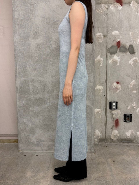 
                  
                    Floral Jacquard Sheer Knit Dress -BLUE-
                  
                