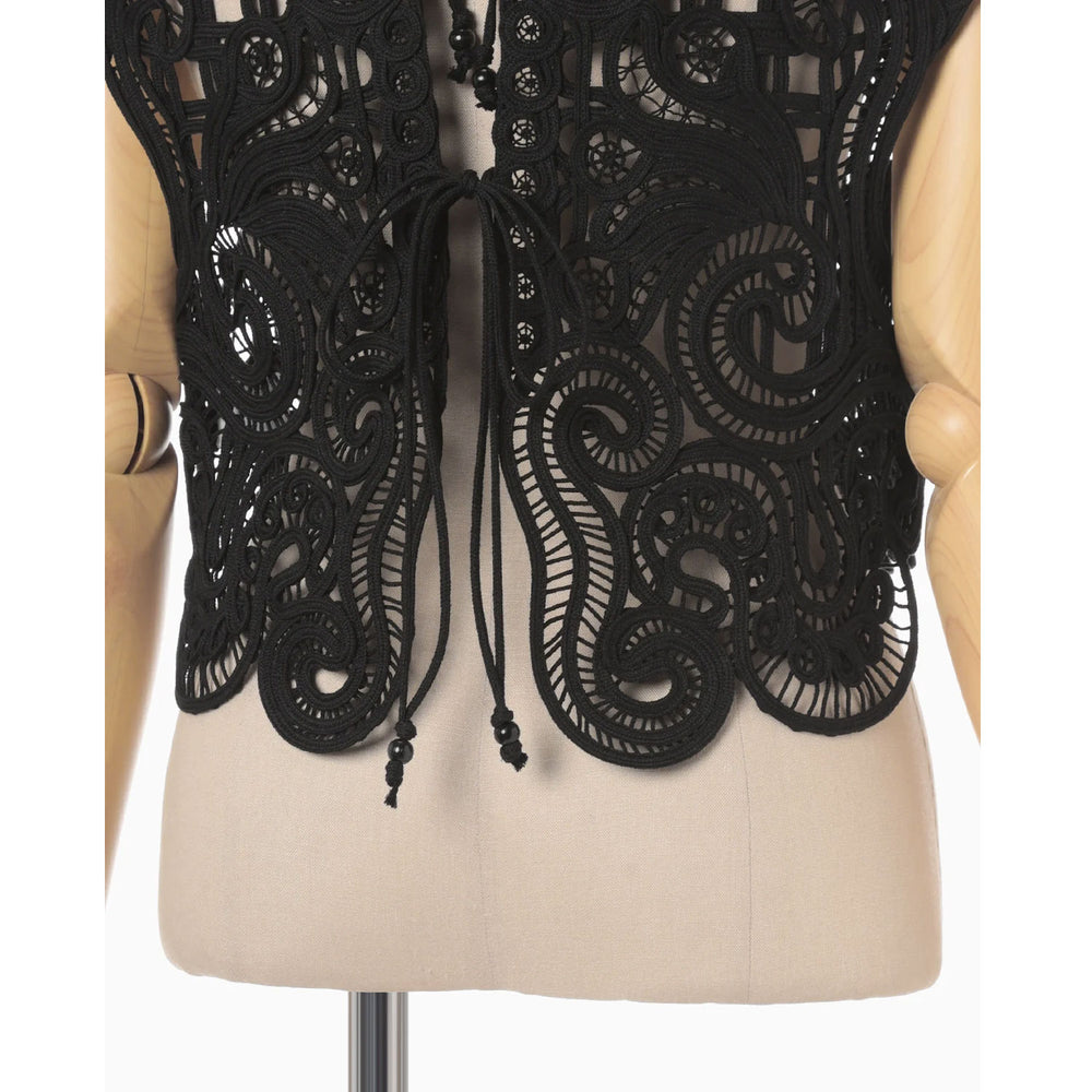 
                  
                    Cord Embroidery Vest - black
                  
                