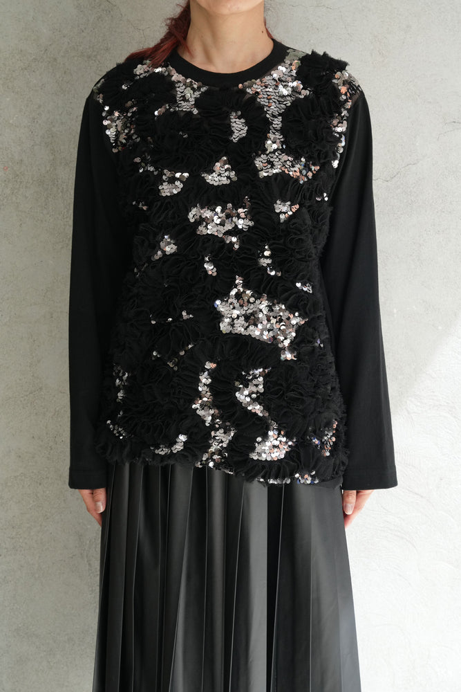
                  
                    チュール刺繍カットソー-WHITE×GOLD-
                  
                