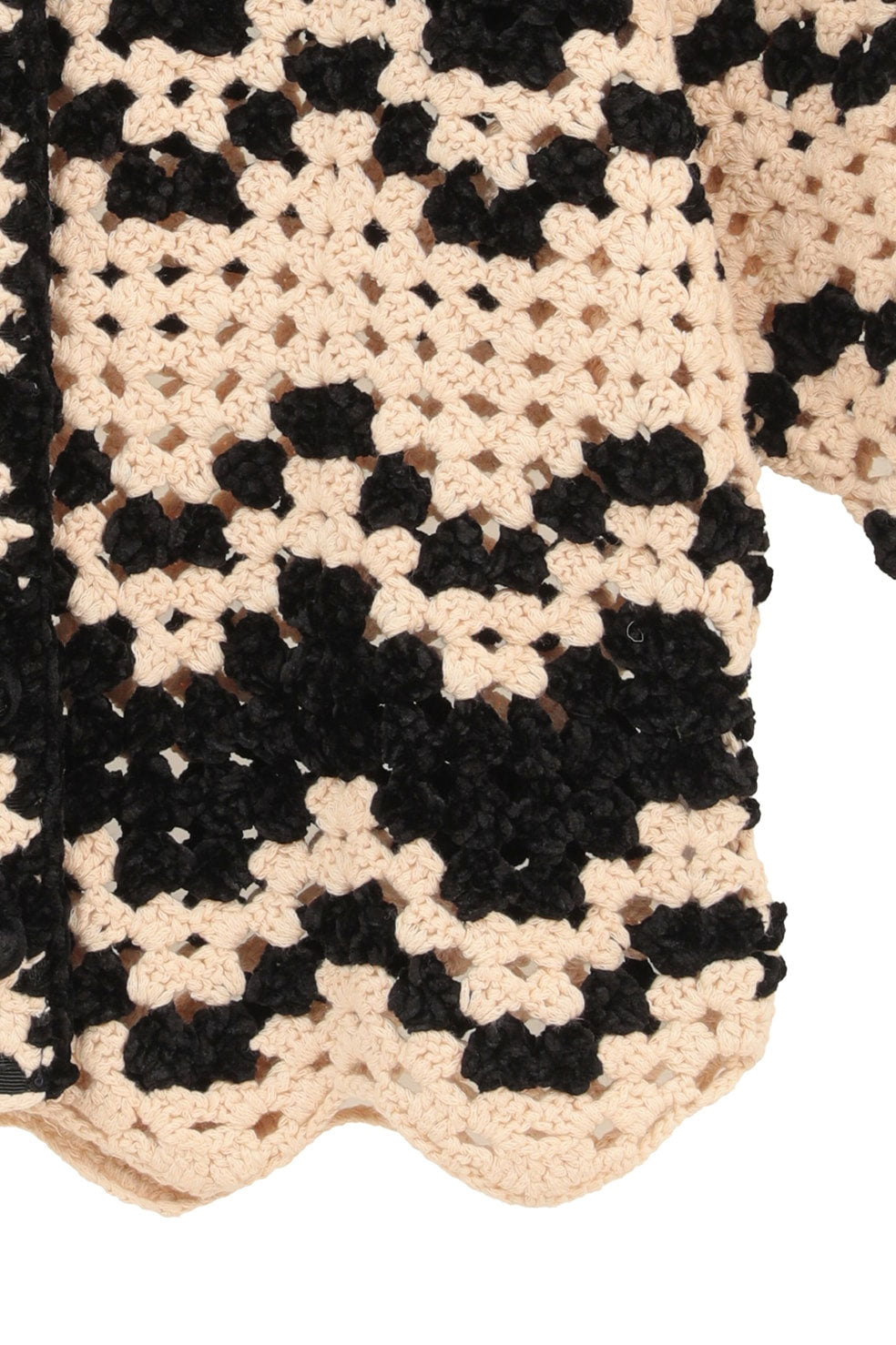 
                  
                    MALL BORDER HAND CROCHET KNIT CARDIGAN
                  
                