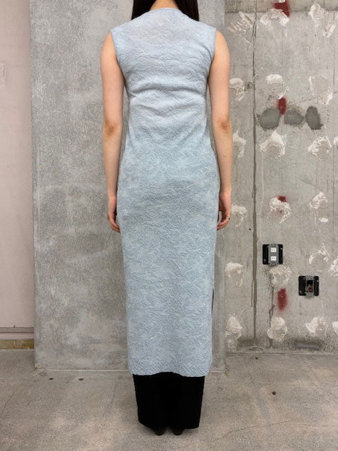 
                  
                    Floral Jacquard Sheer Knit Dress -BLUE-
                  
                