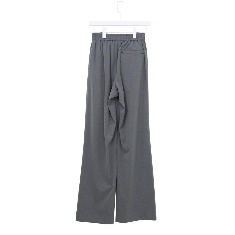 
                  
                    STRETCH WIDE-LEG PANTS-CHACOAL-
                  
                