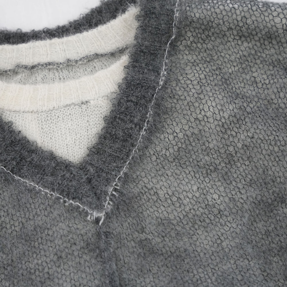 
                  
                    Reversible Mohair Knit -GREY-
                  
                