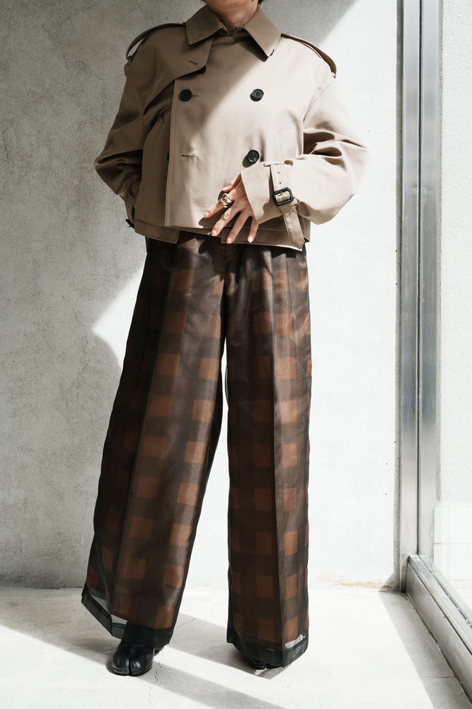 
                  
                    CROPPED TRENCH COAT/BIG FIT-BEIGE-
                  
                