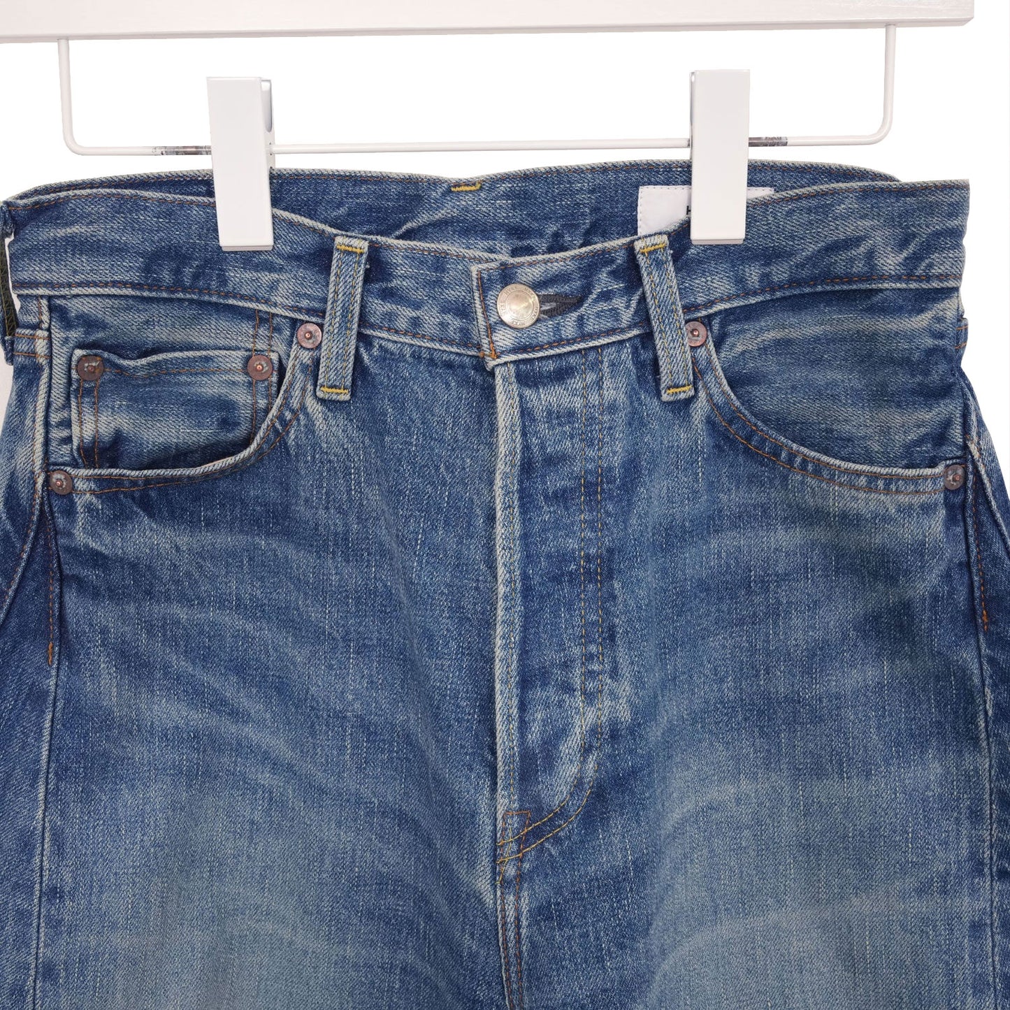 
                  
                    DENIM BARREL LEG JEANS-USED WASH(BLUE)-
                  
                