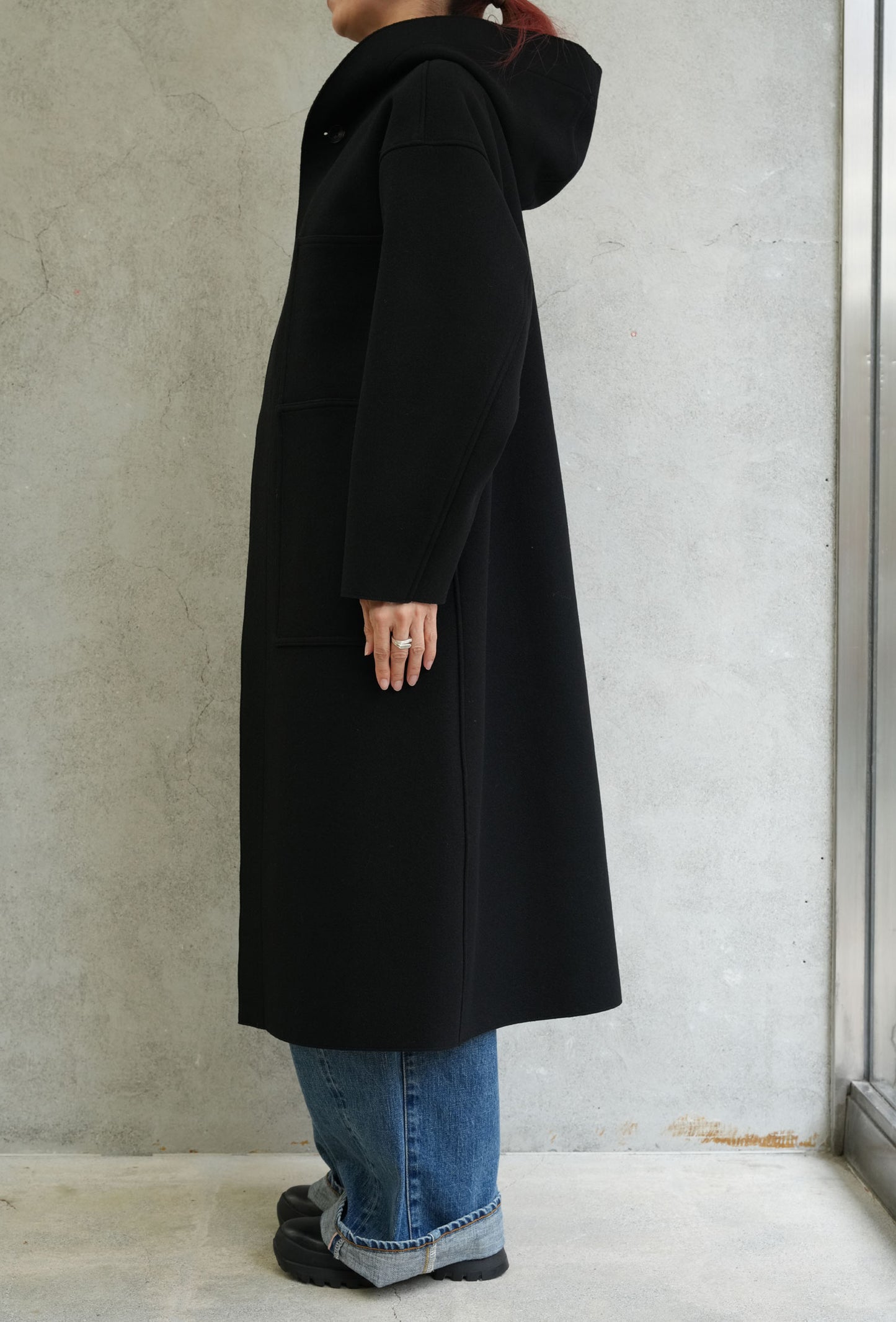 
                  
                    MELTON HOODED WORK COAT-COYOTE BROWN-
                  
                
