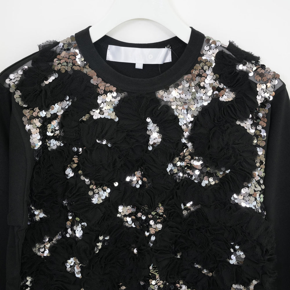 
                  
                    チュール刺繍カットソー-BLACK×SILVER-
                  
                