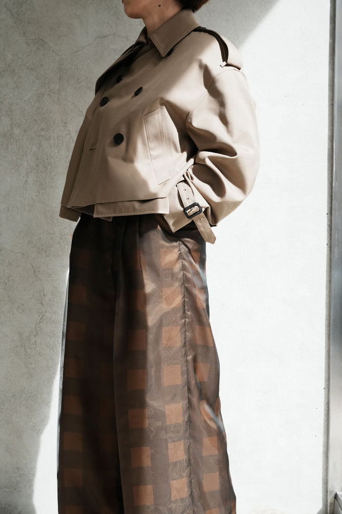 
                  
                    CROPPED TRENCH COAT/BIG FIT-BEIGE-
                  
                