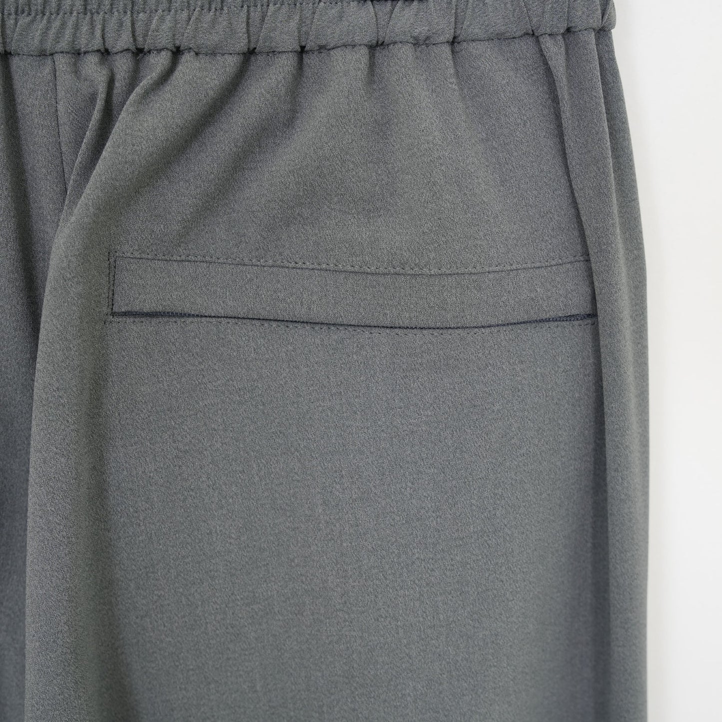 
                  
                    STRETCH WIDE-LEG PANTS-GREEN-
                  
                