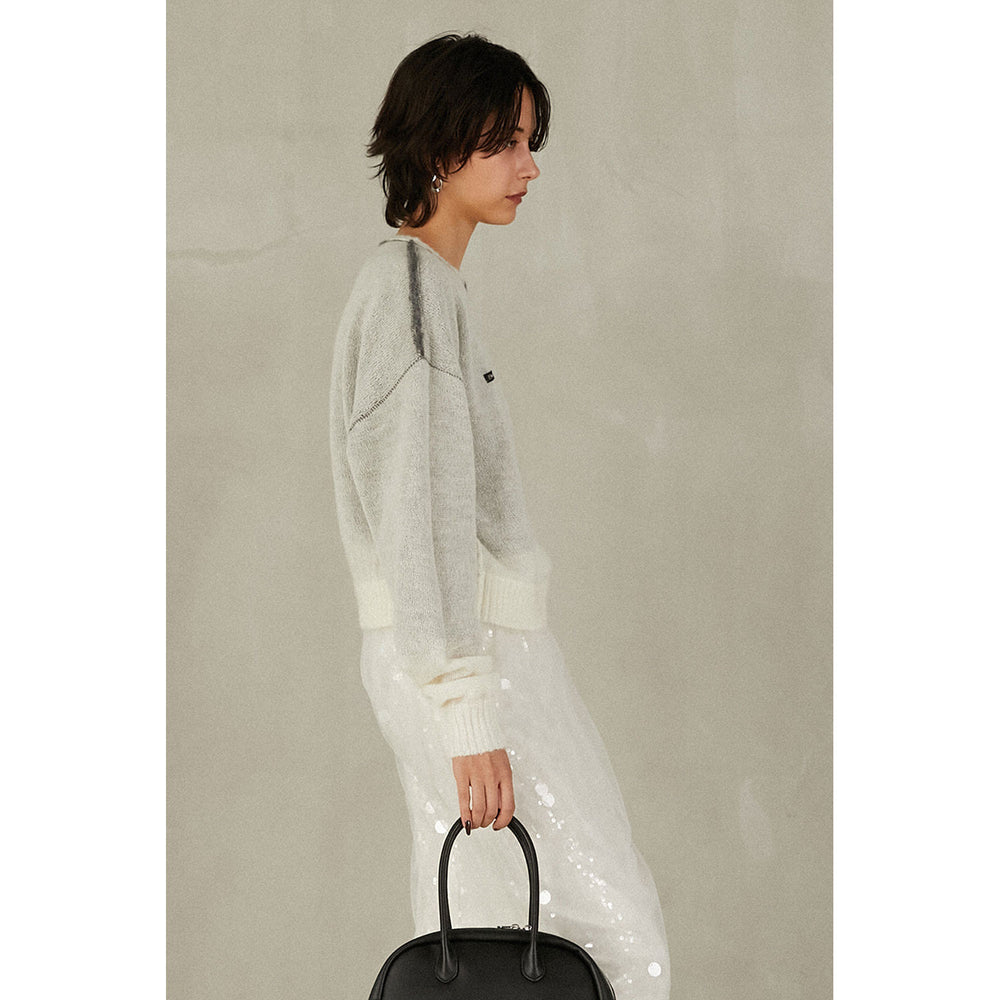 
                  
                    Reversible Mohair Knit -GREY-
                  
                