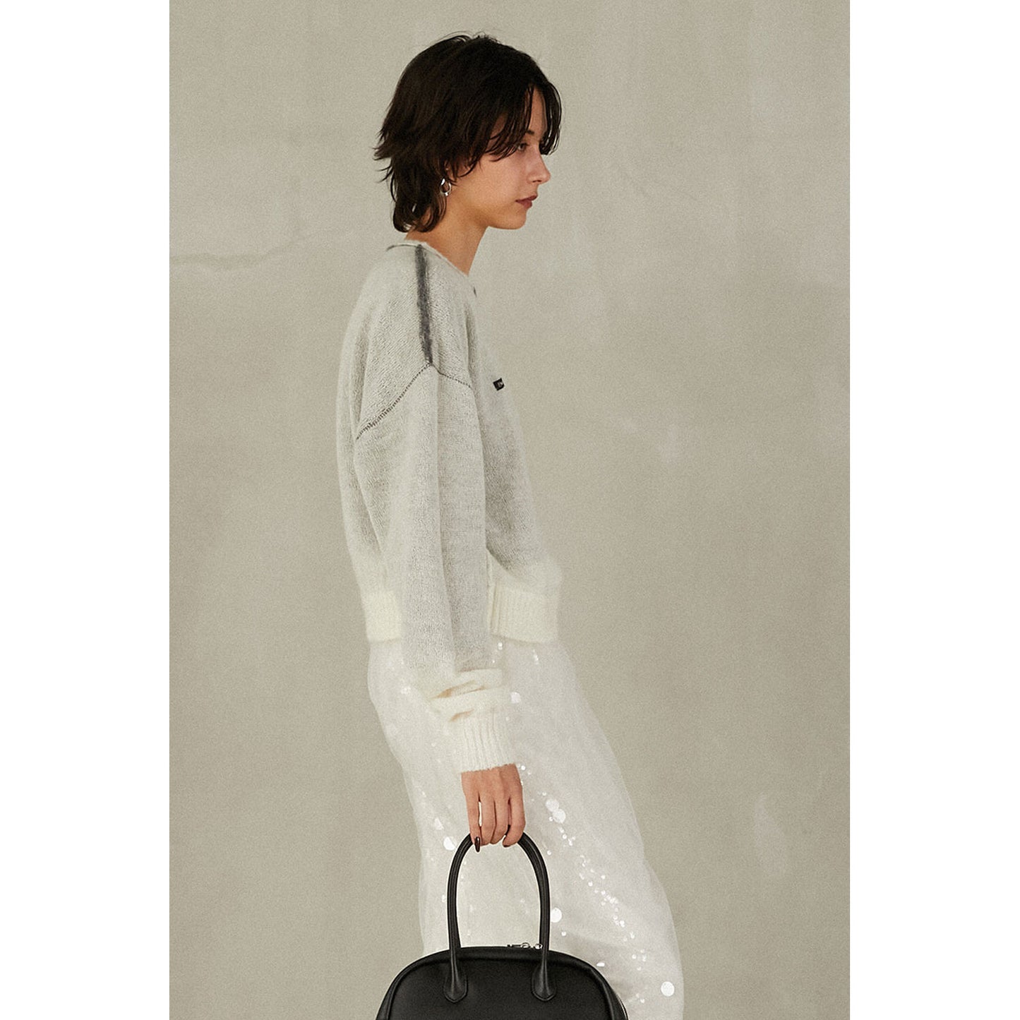 
                  
                    Reversible Mohair Knit -GREY-
                  
                