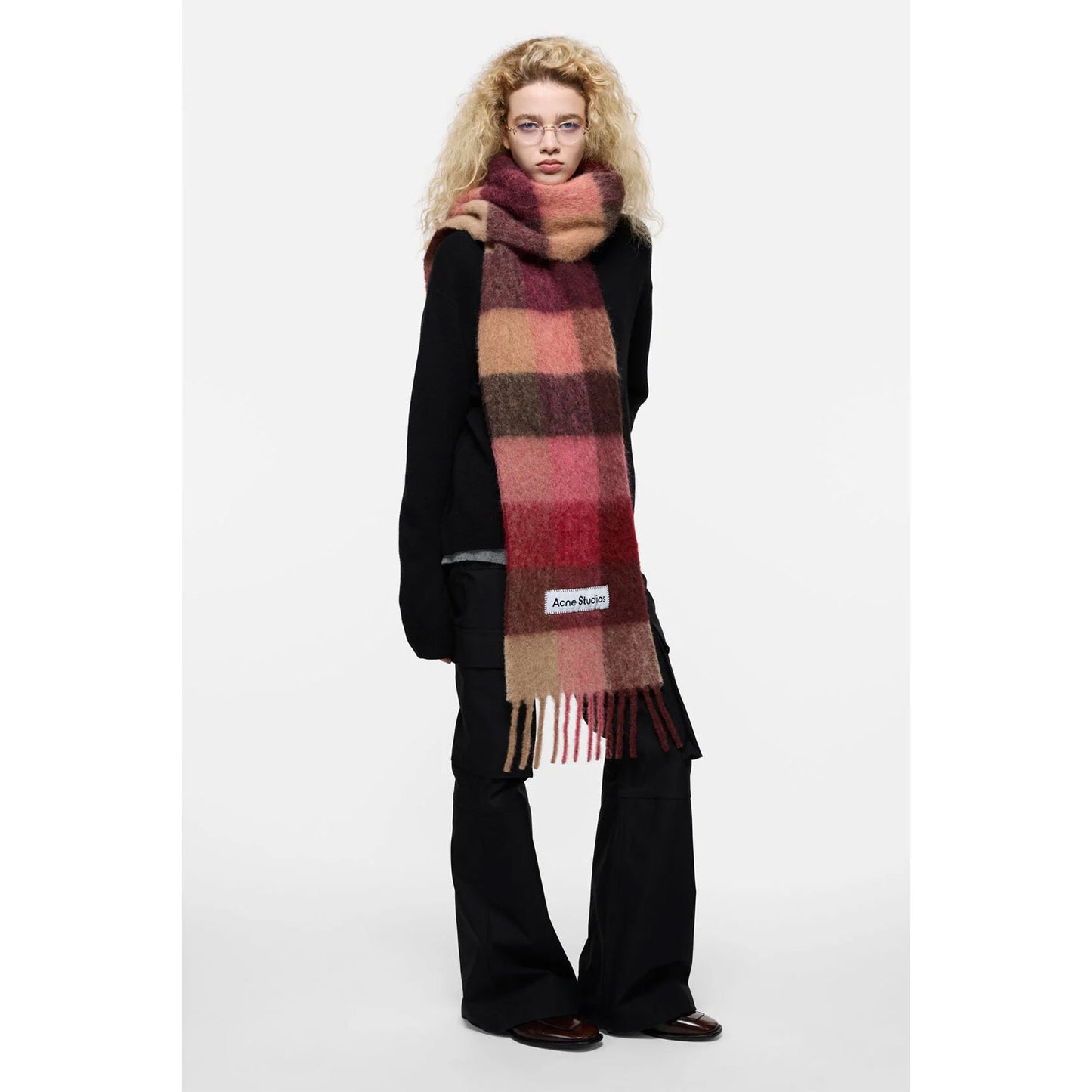 
                  
                    Mohair check scarf
                  
                