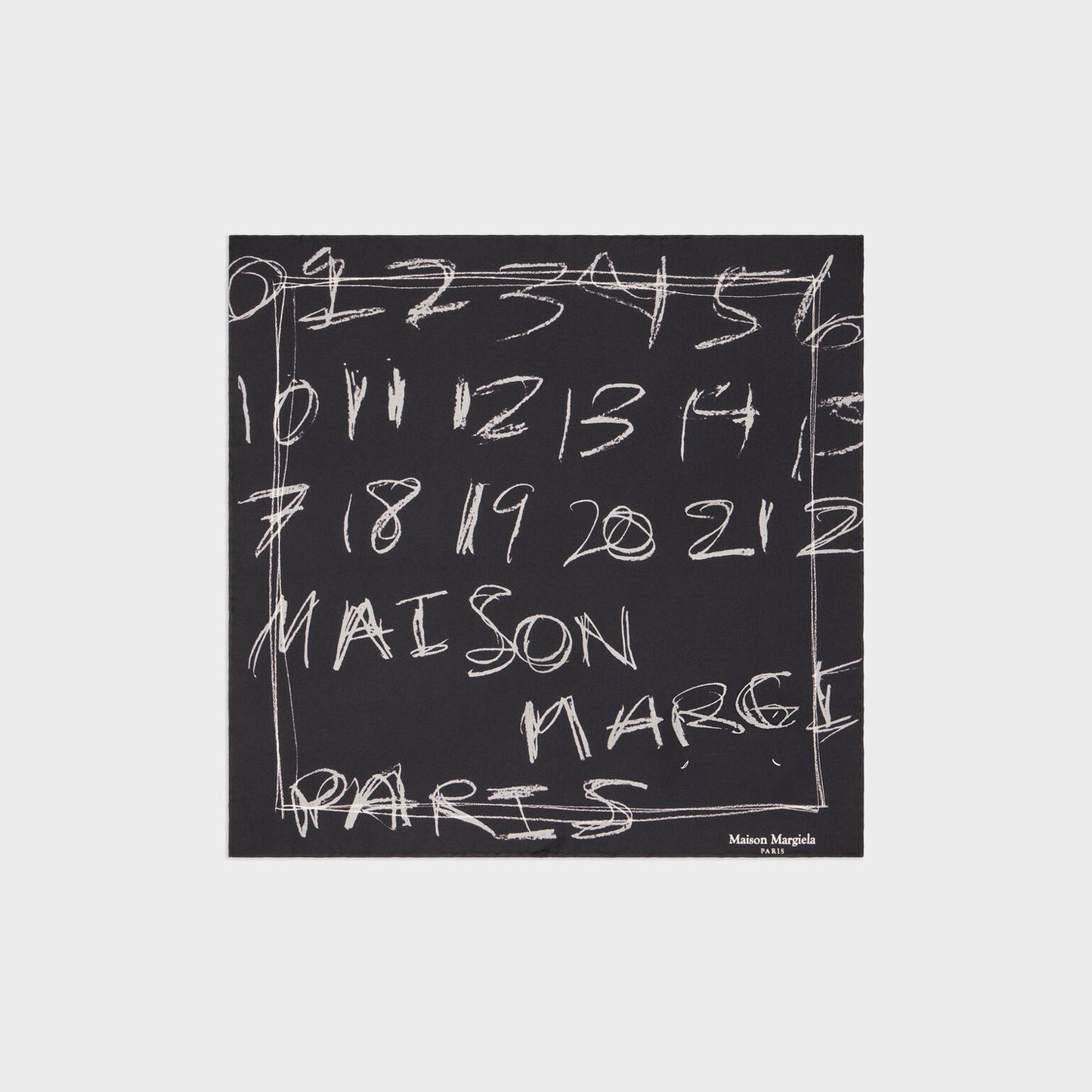 
                  
                    Numbered Silk Scarf -OLIVE-
                  
                