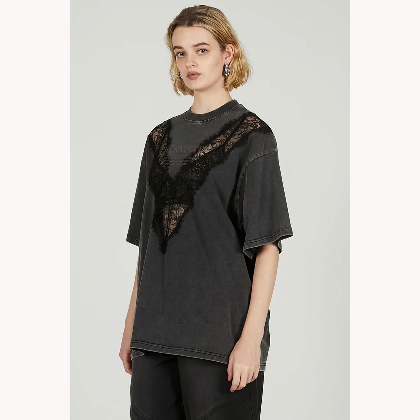 
                  
                    V-Cut Lace Logo Top
                  
                