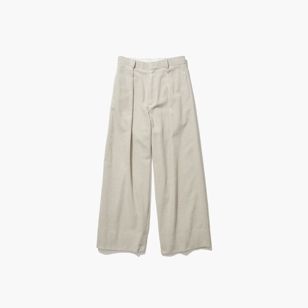 5W COTTON CORDUROY TUCKED PANTS