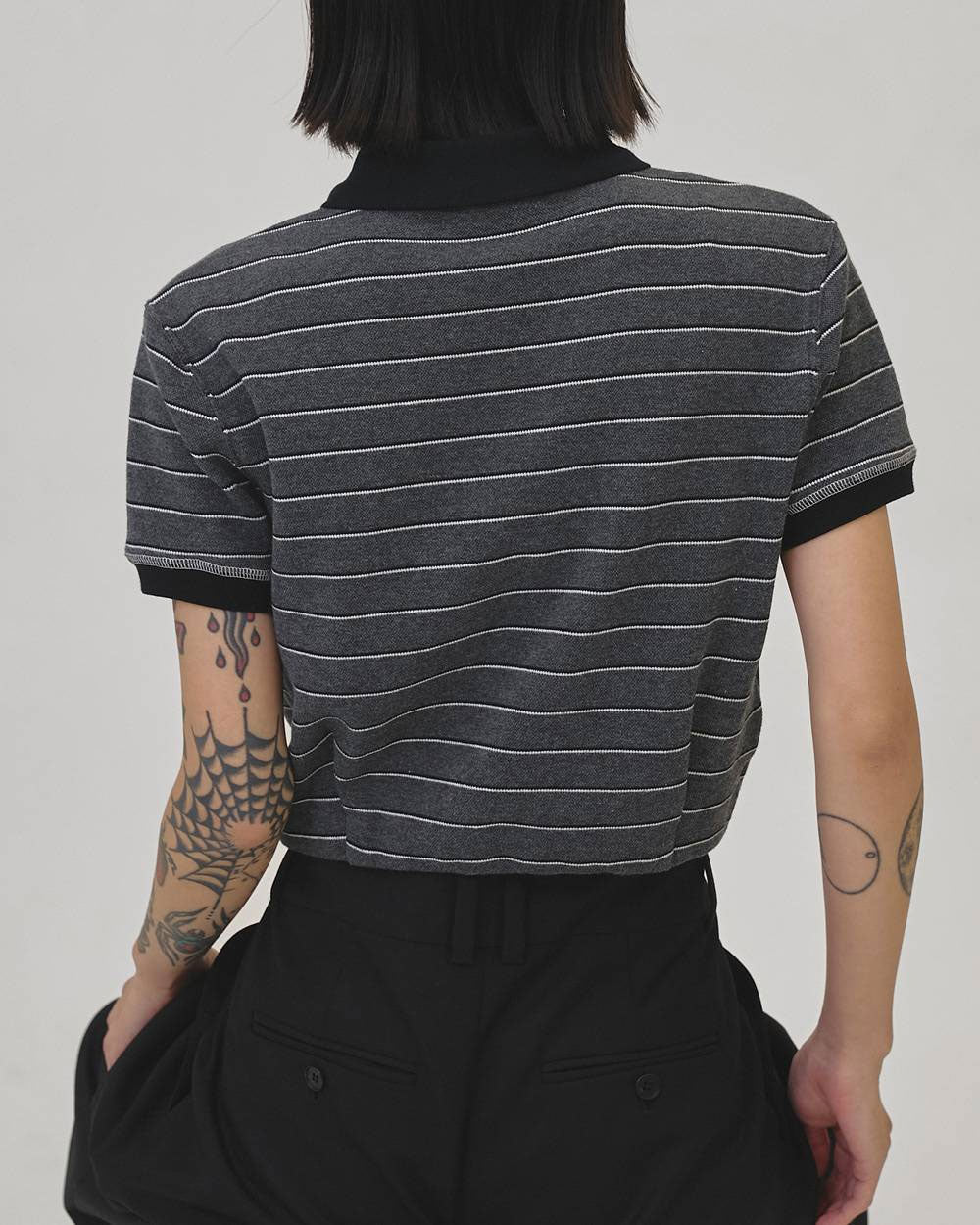 
                  
                    Border Polo Tops -CHOCOLATE-
                  
                
