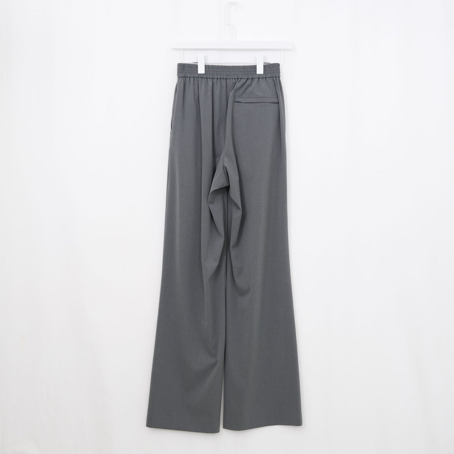 
                  
                    STRETCH WIDE-LEG PANTS-GREEN-
                  
                