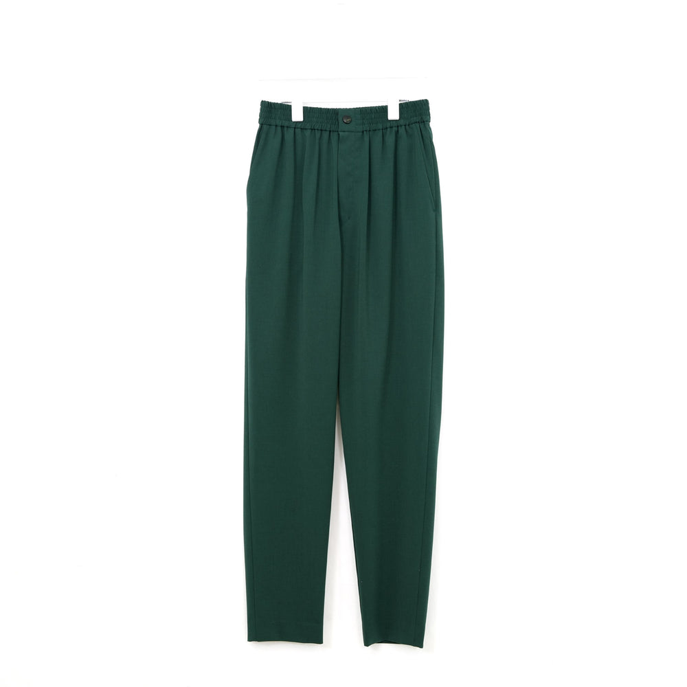 STRETCH TAPERED PANTS-GREEN-