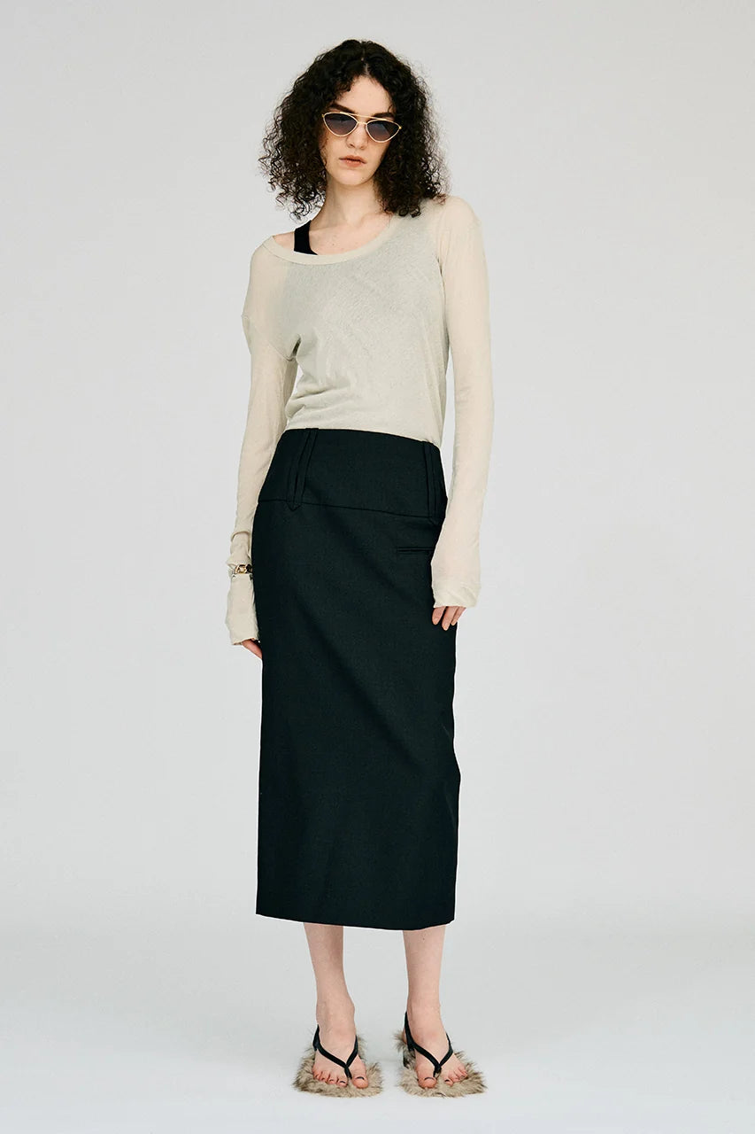 
                  
                    Scoop Neck Sheer Top
                  
                