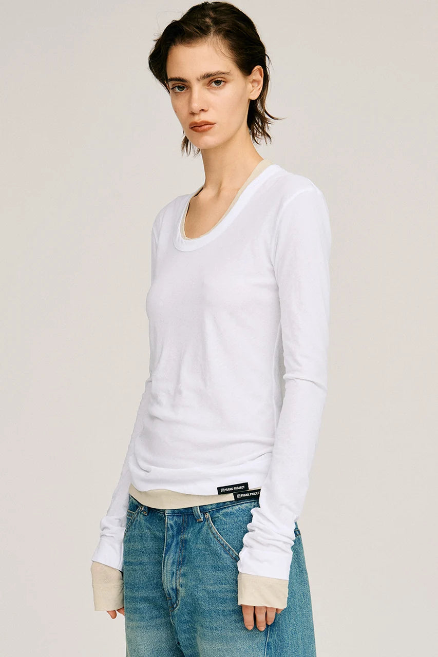
                  
                    Scoop Neck Sheer Top
                  
                