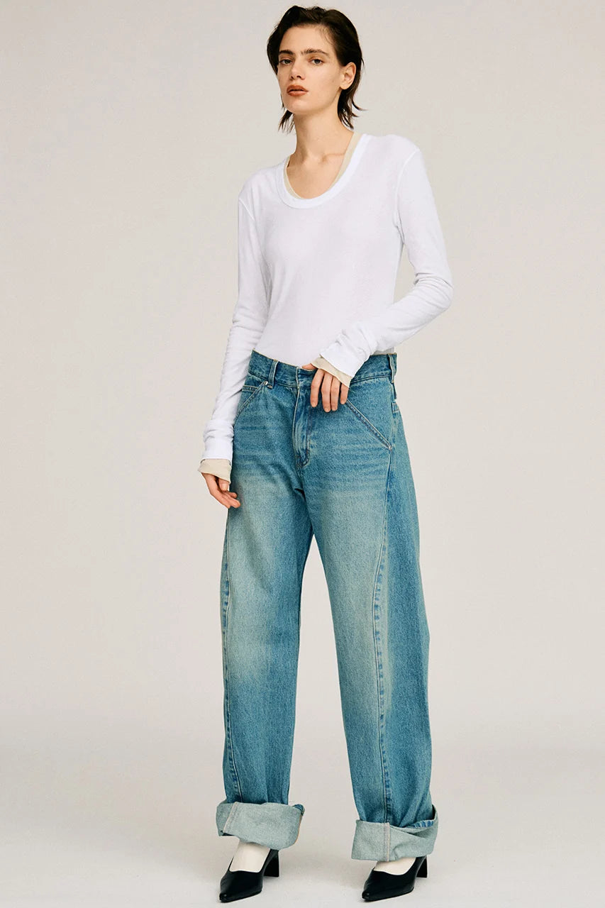 
                  
                    Scoop Neck Sheer Top
                  
                