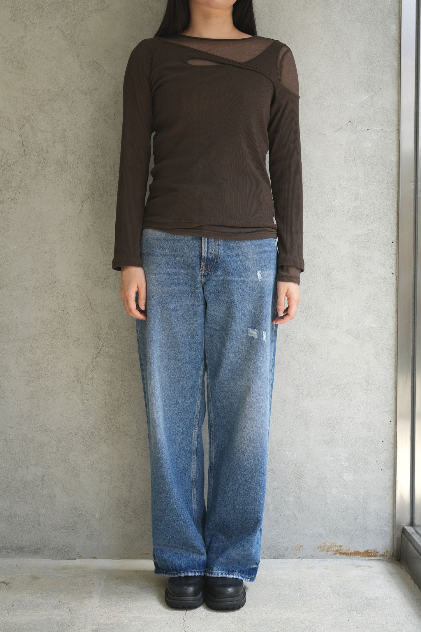 
                  
                    SHEER MAZE TOP-T.MORO-
                  
                