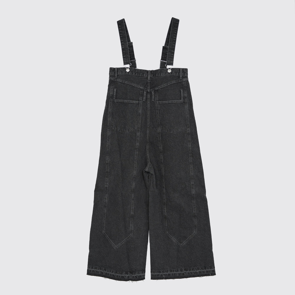 パンツ salopette DE-VORS Strappy jumpsuit in batavia-weave denim｜ブラック