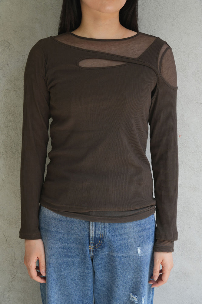 
                  
                    SHEER MAZE TOP-T.MORO-
                  
                