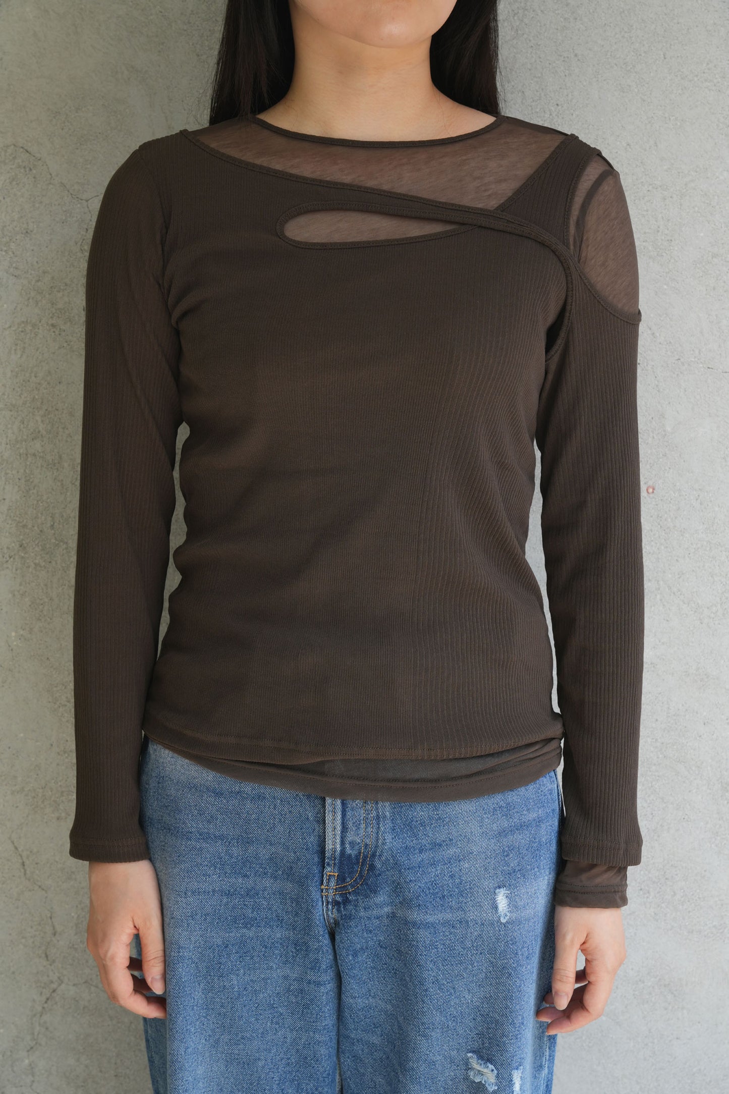 
                  
                    SHEER MAZE TOP-T.MORO-
                  
                