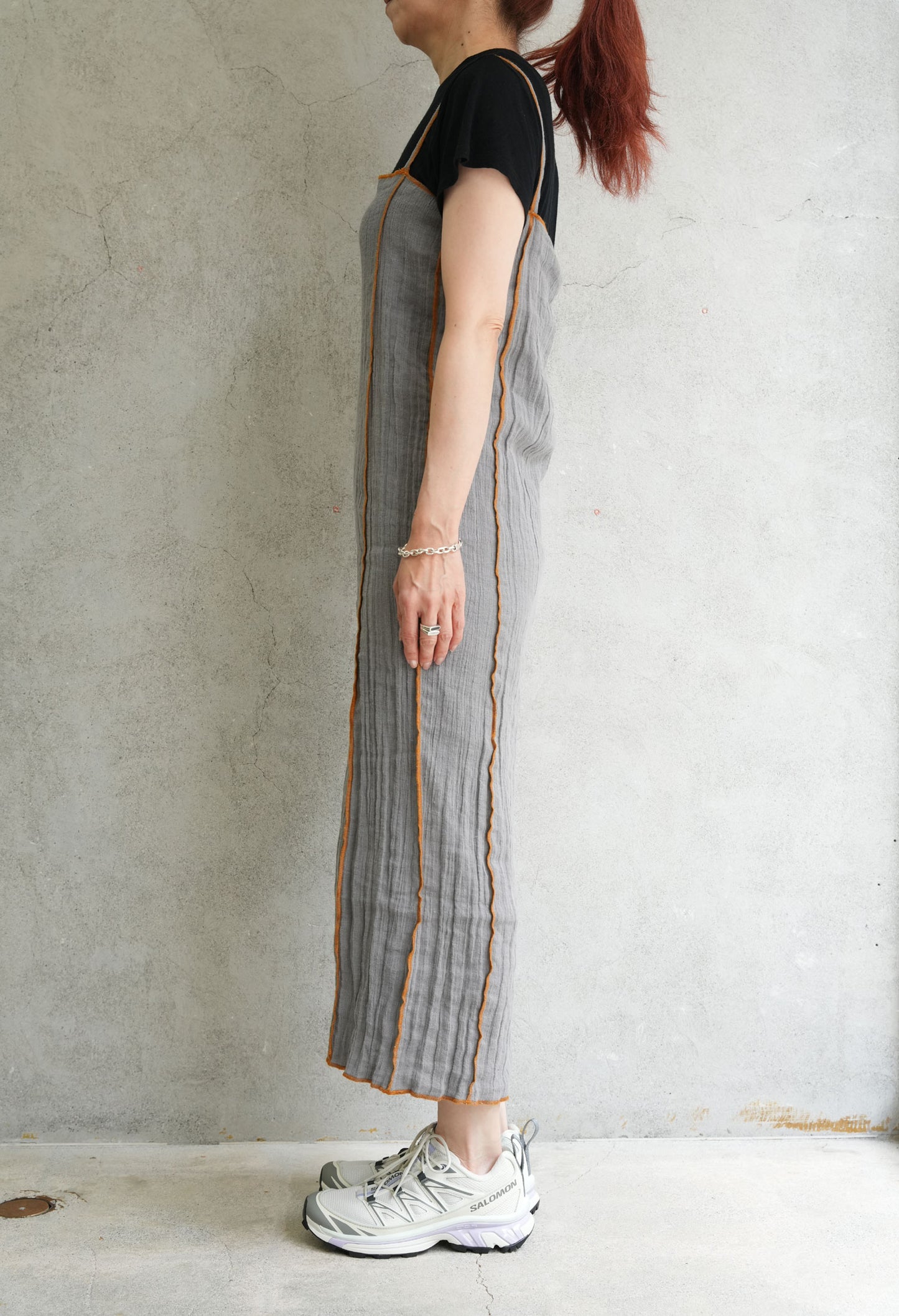 
                  
                    SHOK SLIP DRESS　-BAYON GREY(YELLOW)-
                  
                