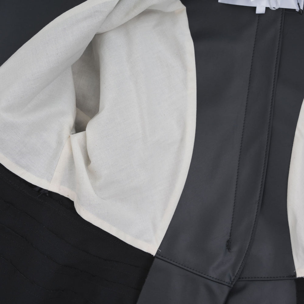 ペプラムフェイクレザージャケット-BLACK- – OBLIGE