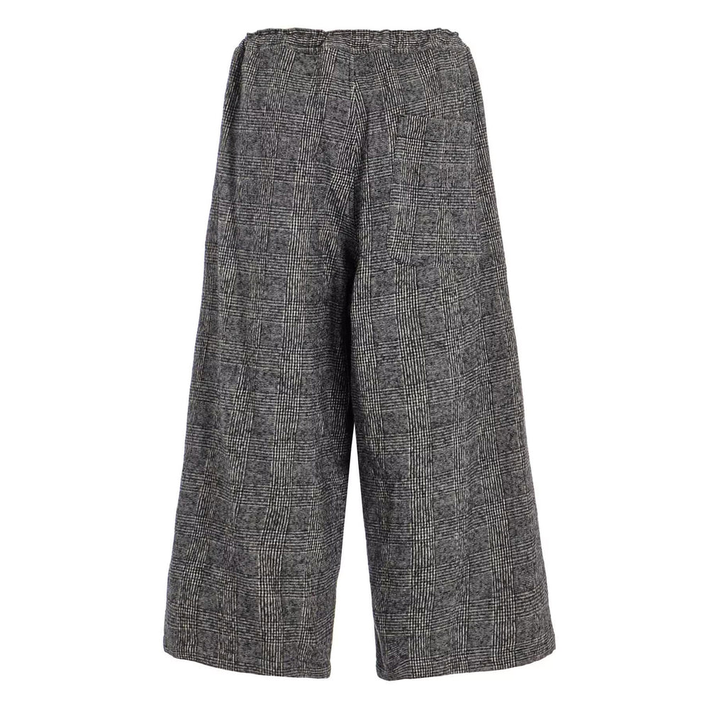 
                  
                    COTTON WOOL GLEN CHECK FRONT TUCK WIDE PANTS
                  
                