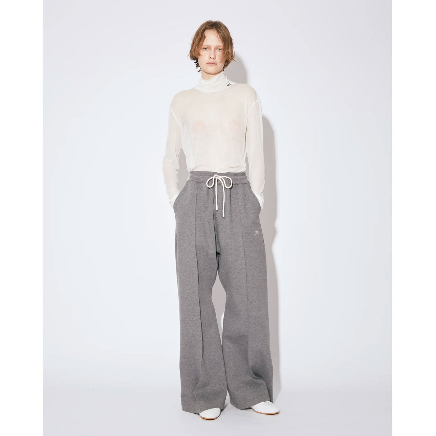 
                  
                    compqct double jersey wide straight pants -black-
                  
                