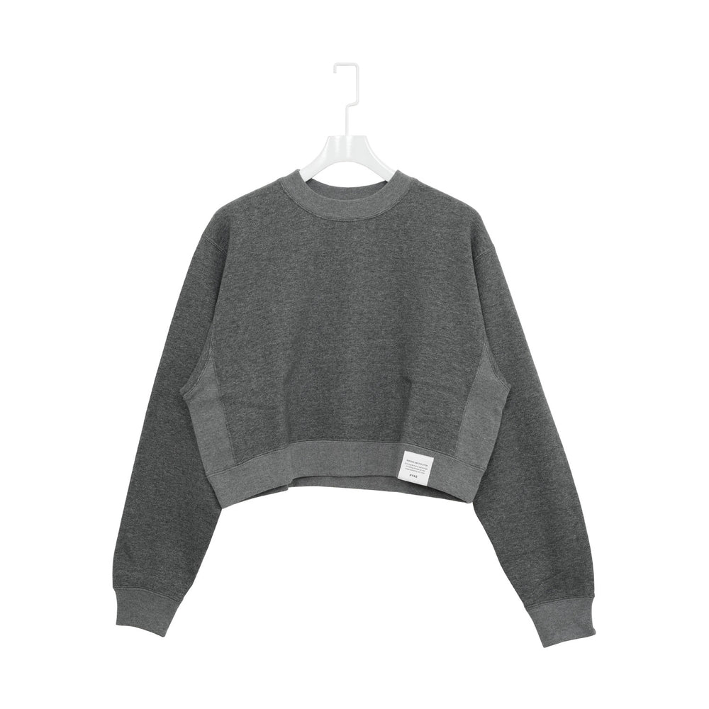 CROPPED SWEAT SHIRT -CHARCOAL-