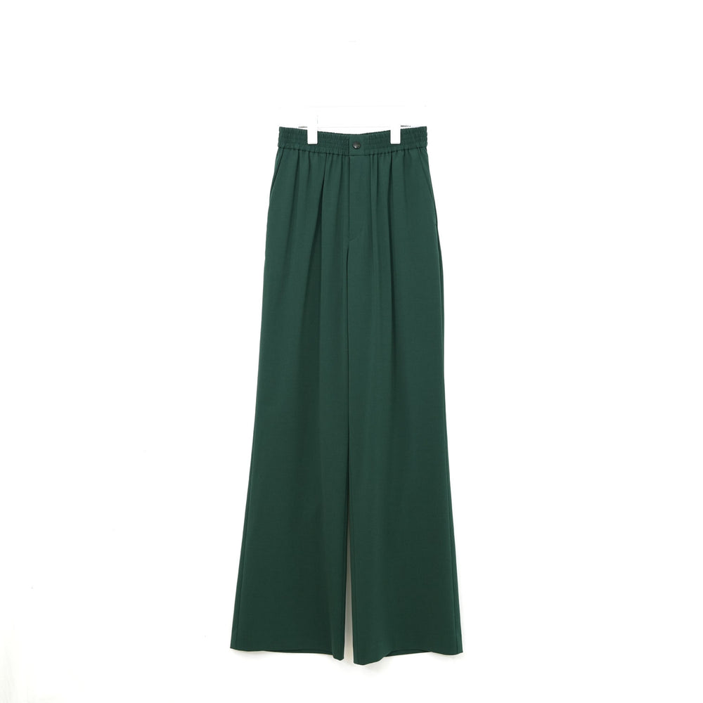
                  
                    STRETCH WIDE-LEG PANTS-BLACK-
                  
                