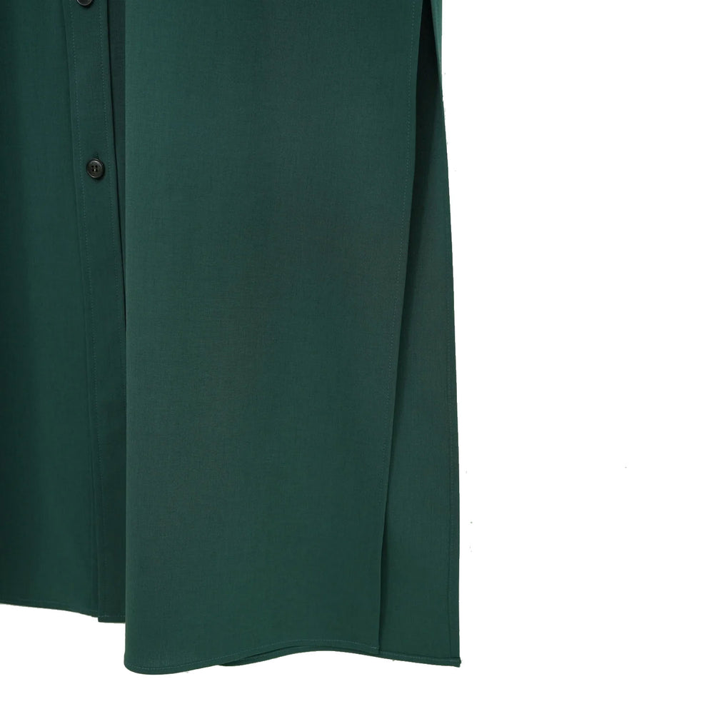 
                  
                    MAXI SHIRT DRESS-GREEN-
                  
                