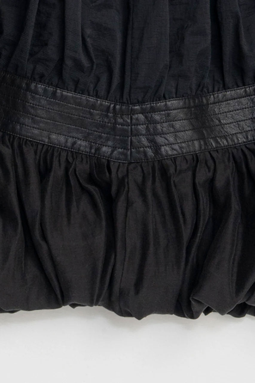 
                  
                    Shear Volume Blouson-Black-
                  
                