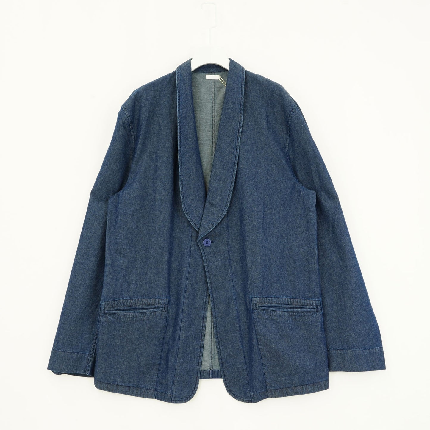 
                  
                    OVERSIZED AHAWL COLLAR JACKET -DENIM RIGID-
                  
                