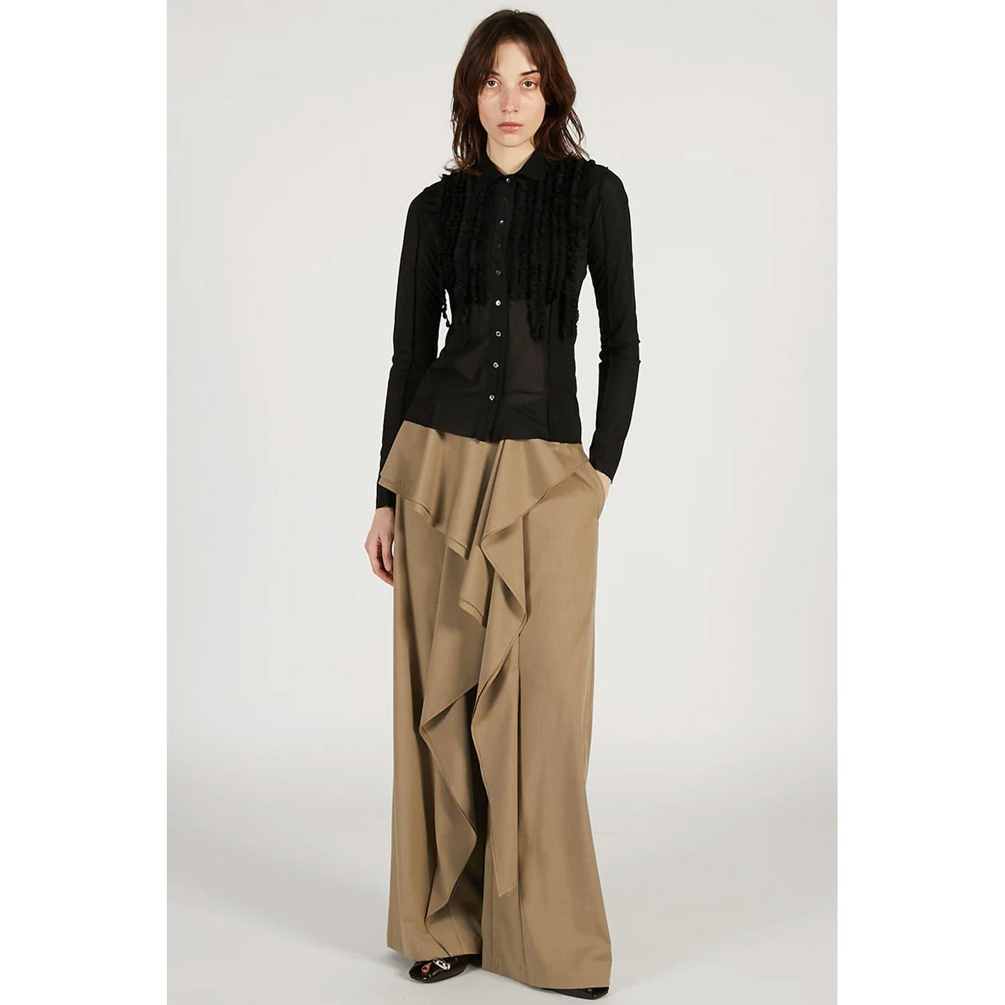 
                  
                    Wave Drape Pants -BEIGE-
                  
                