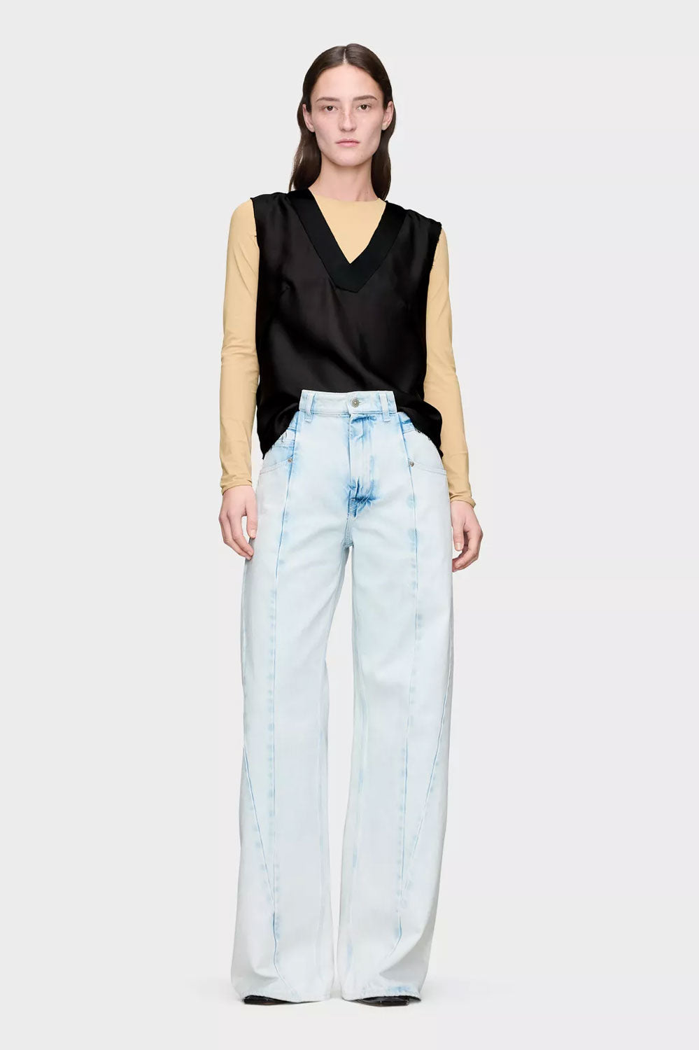 
                  
                    Super Bleach Wash "Splist" Denim Pants
                  
                