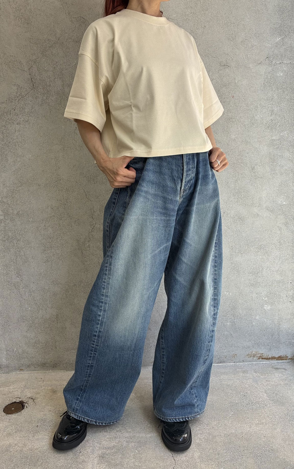 
                  
                    CROPPED SHORT-SLV TEE/BIG FIT(6.5OZ)
                  
                